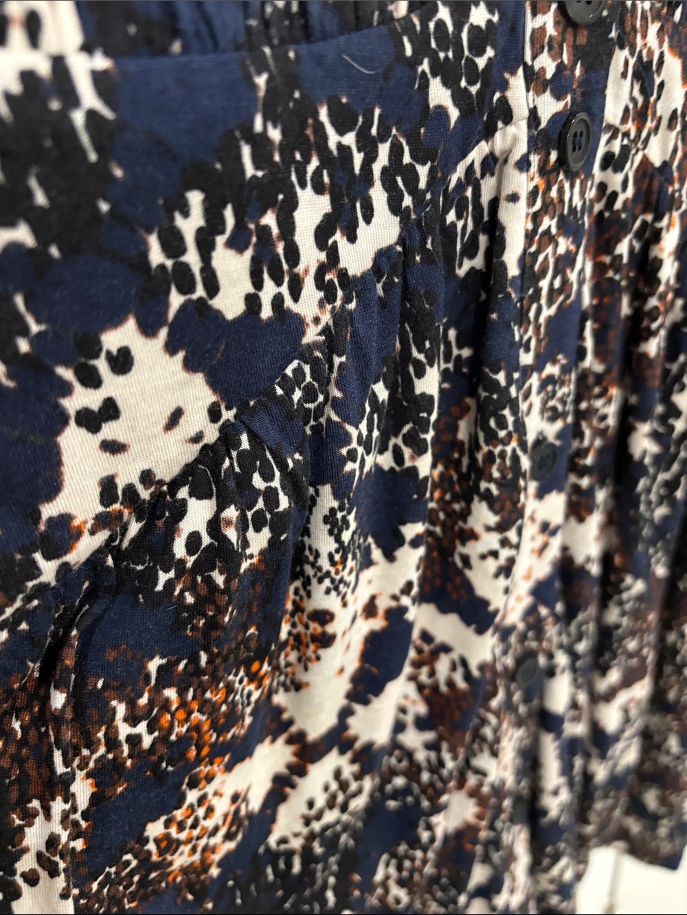 Reiss NWT Antonia printed Jersey Dress. Size 4. Black cream, browns - Picture 5 of 10